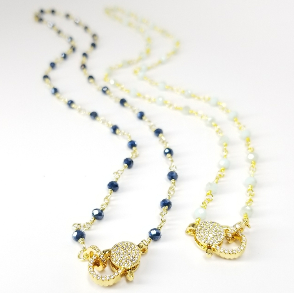 💖 New in Gift Box 🎁 CZ Diamond Beads Necklace - Picture 2 of 8